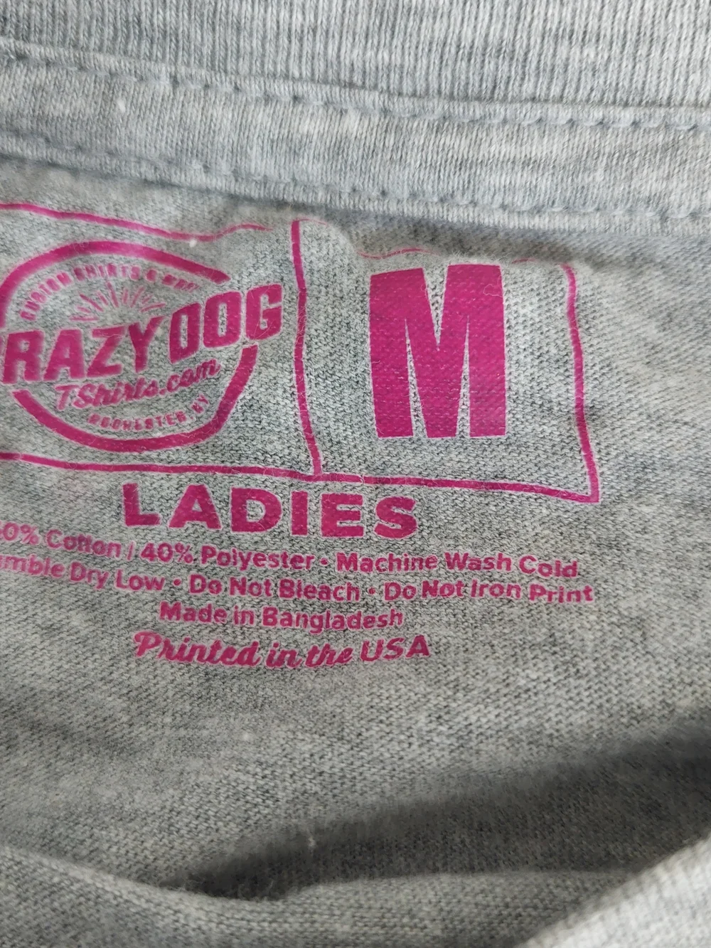 Crazy Dog T-Shirts Cowboy Riding Alligator Womens Graphic Tee Gray Medium - Picture 2 of 4